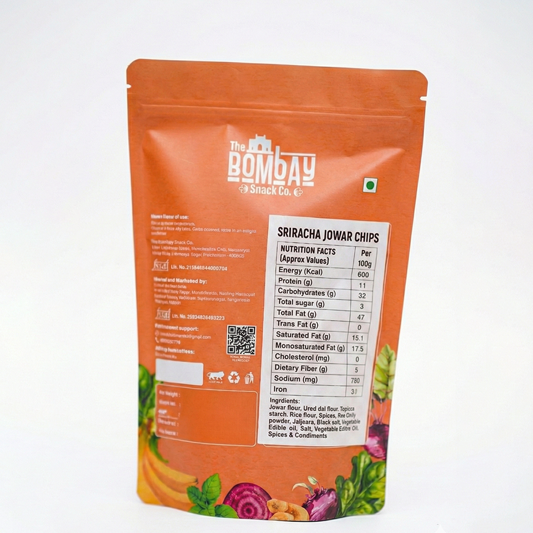 Baked Sriracha Jowar Chips